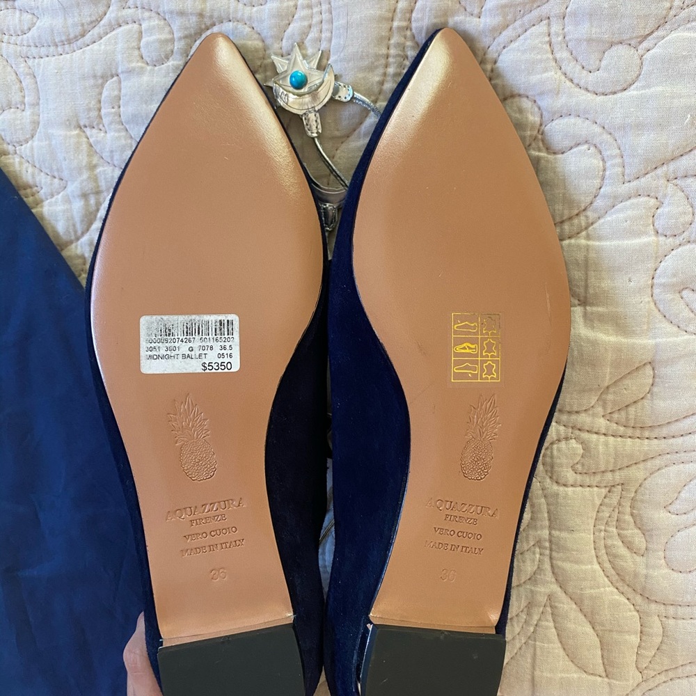NWT Aquazzura x poppy deleningne flats - Picture 5 of 8